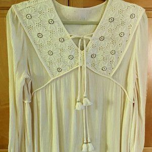 BEAUTIFUL 'CREAM COLOR' FLOWING DRESS / SIZE LARGE